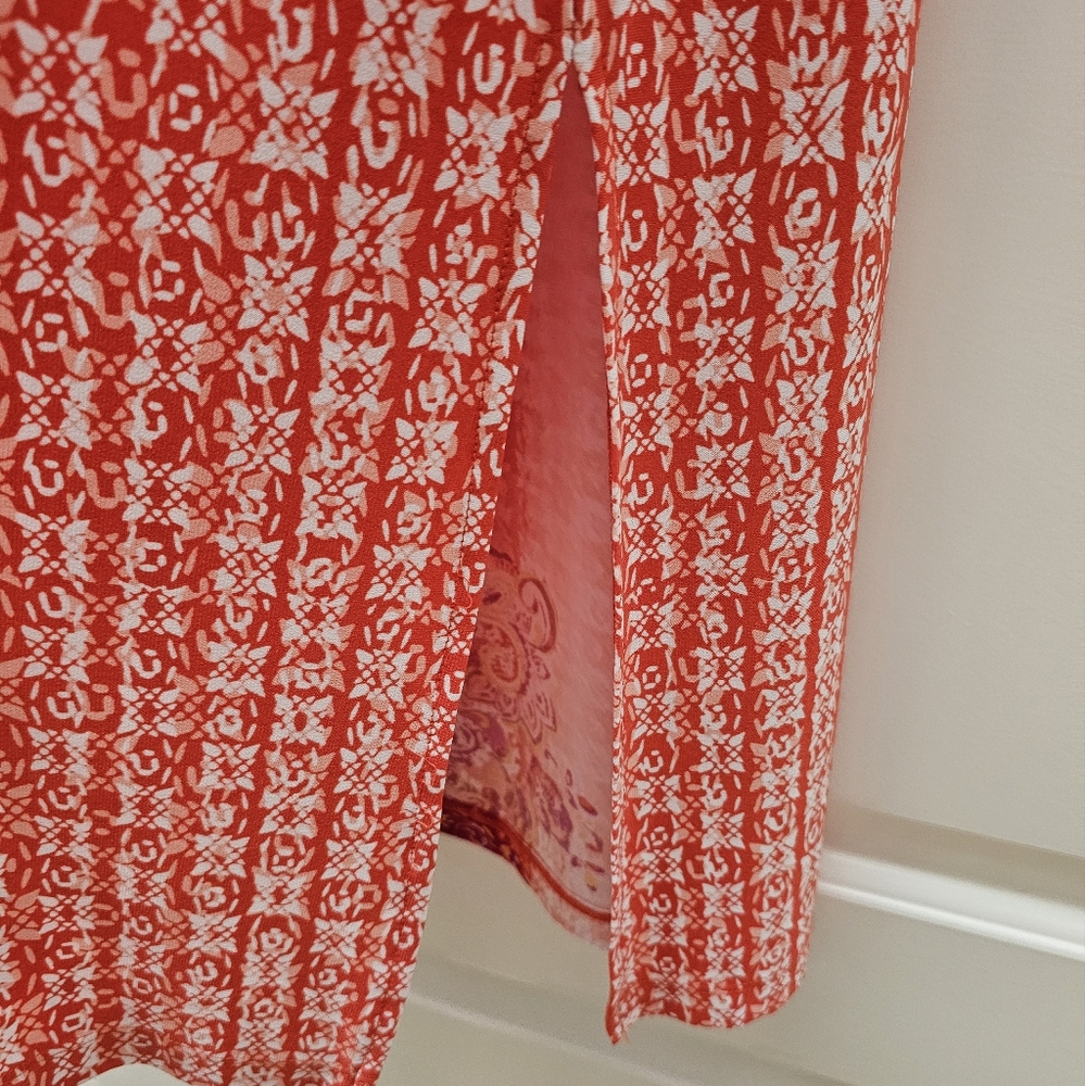 Cato Vibrant Pink and Orange Maxi Skirt - Picture 4 of 4